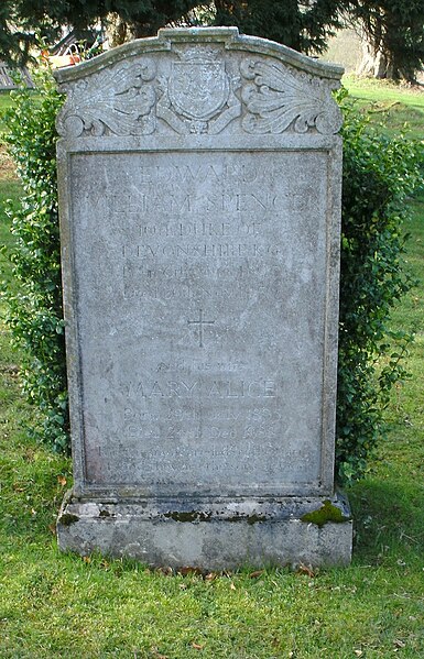 St Peter's Churchyard, Edensor - grave of the Duchess of Devonshire and her husband, the 10th Duke
