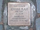 der Stolperstein für Johanna Plaut