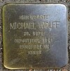 Stolperstein Oberstrasse 16-18 (Michael Wolff) em Hamburgo-Harvestehude.JPG