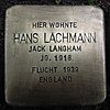 Stumbling block for Hans Lachmann