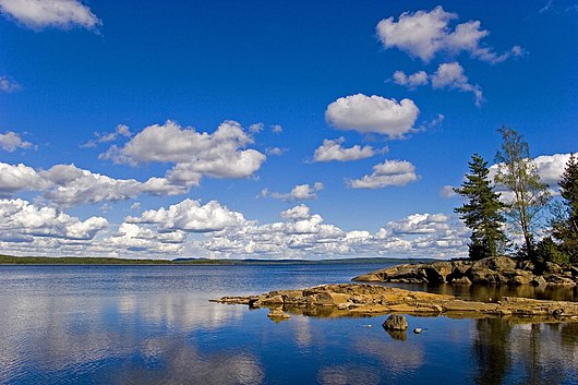 Küstenlandschaftlandschaft in Schweden