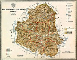 Comitato di Szolnok-Doboka – Mappa