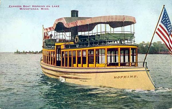 "Streetcar boat" Hopkins on Lake Minnetonka