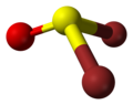 3D model of a thionyl bromide molecule