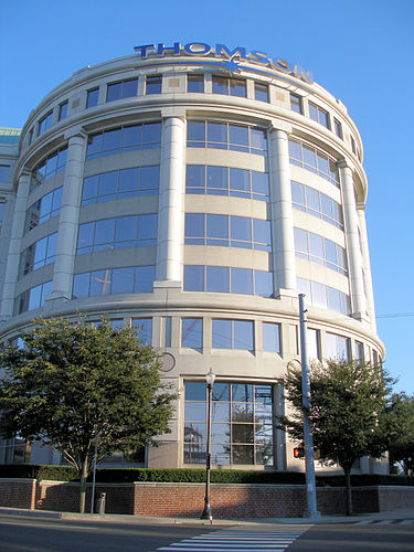 Thomson Reuters Building in Downtown Stamford, Connecticut. The office previously served as the world headquarters for Thomson Corporation Thomson Corporation headquarters.jpg