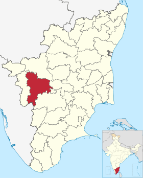Localisation de District de Tiruppur