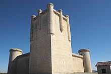 Torrelobaton castle in Spain, begun 1406. Torrelobaton Castillo 557.jpg