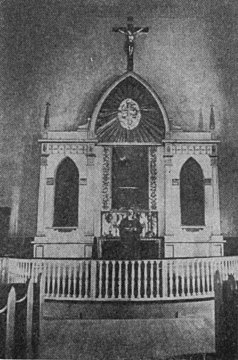 Kirkon sisätilat.  1930