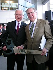 Sederburg (right) and U.S. Senator Orrin Hatch (left) at the ribbon cutting for Utah Valley University library Utah Valley University Library Ribbon-Cutting.jpg