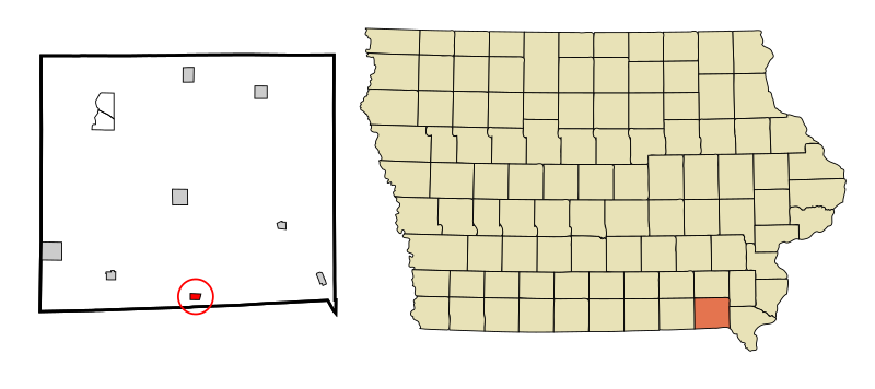 File:Van Buren County Iowa Incorporated and Unincorporated areas Mount Sterling Highlighted.svg