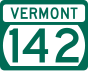 Vermont Route 142 Markierung