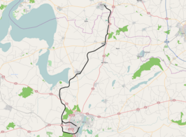 Spoorlijn Viborg - Aalestrup op de kaart