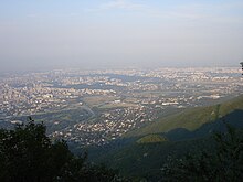 Vista aérea de Sofía desde el monte Vitosha.