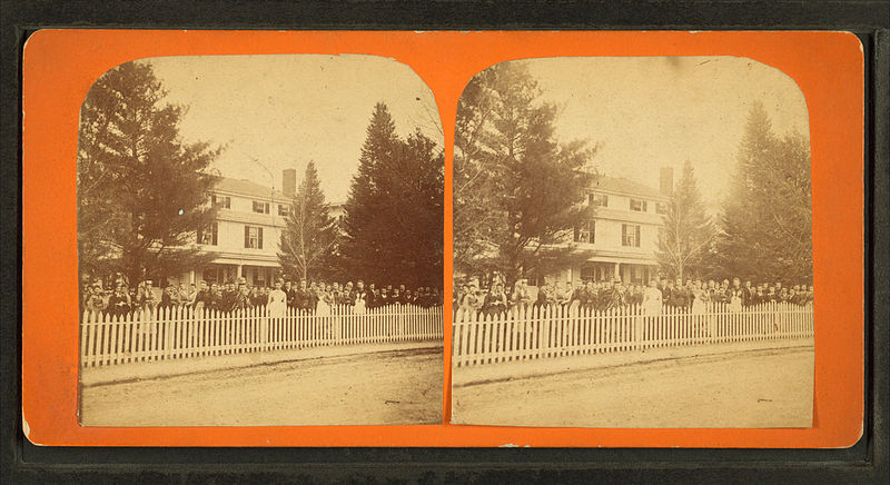 File:View of a home with a large group of women in front, by Woodward & Son.jpg