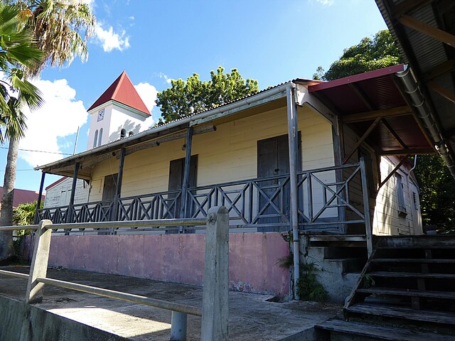 View of the Presbytery at Deshaies (Guadeloupe, c.1850s), which serves as the police station