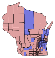 Assembly partisan representation
Democratic: 33 seats
Union: 67 seats WI Assembly Partisan Map 1866.svg