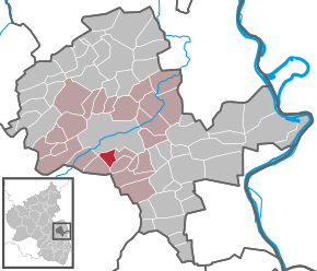 Poziția Wahlheim pe harta districtului Alzey-Worms