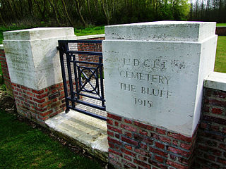 <span class="mw-page-title-main">First DCLI Cemetery, The Bluff</span> CWGC cemetery in Ypres, Belgium