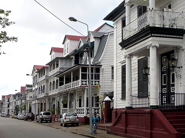 Colonial style houses, Waterkant, Paramaribo