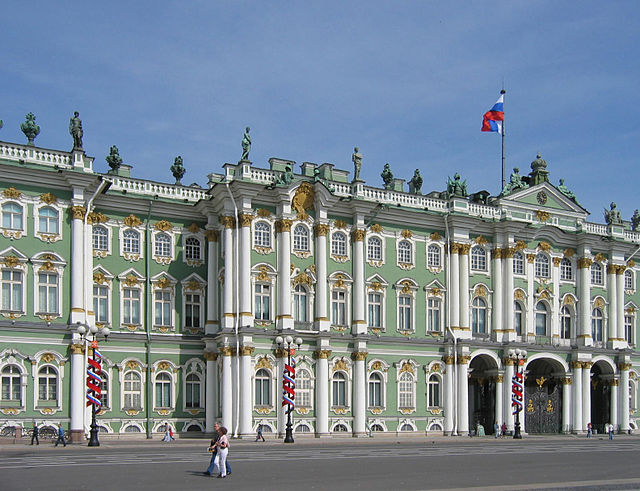 Le Palais d'Hiver du musée de l'Ermitage.