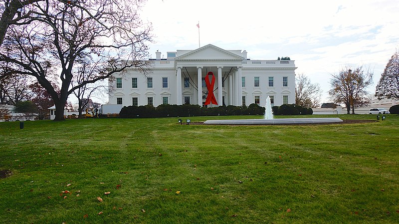 File:World AIDS Day - Red Ribbon on the White House Portico 33927 (11161159764).jpg