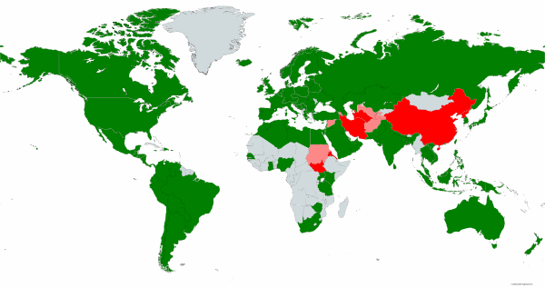 YouTube blocking by country
Accessible, has local YouTube version
Accessible
Blocked
Previously blocked YouTube world map May 2016 Update.svg