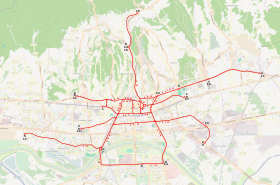 Zagreb tramway network map.svg