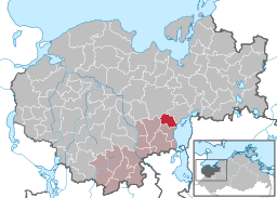 Läget för kommunen Zickhusen i Landkreis Nordwestmecklenburg