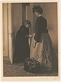 "How much was that a yard?" showing Ann Fulton as Hope Brower and Phoebe White as Elizabeth Brower) - Clarence H. White LCCN2004681463.jpg