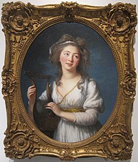 Portrait of a Young Woman Playing a Lyre late 1780s