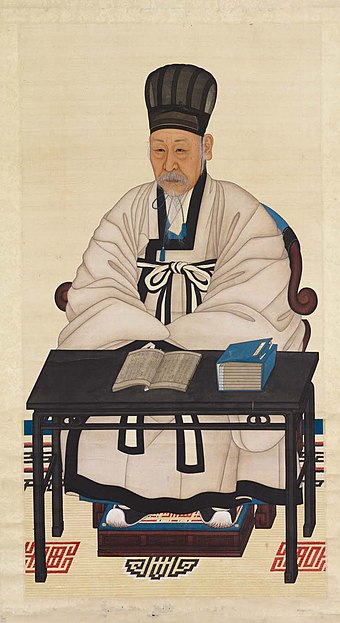 A portrait of a civil bureaucrat in the Joseon period