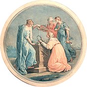 Sacrificio de amor.  1778 Original de Angelika Kaufman