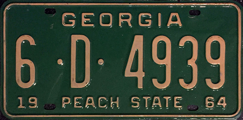 File:1964 Georgia license plate.jpg