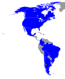 The participant nations of the first and only Winter Pan American Games, held in Las Leñas.