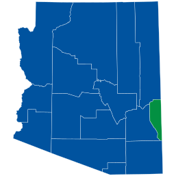 2004 primaire présidentielle démocrate de l'Arizona - Résultats par county.svg