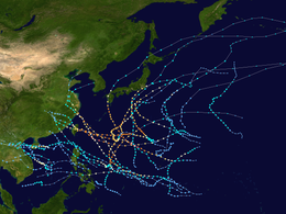 2005 Pacific typhoon season summary map 2005 Pacific typhoon season summary map.png