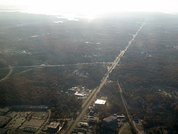 Maryland Route 2 in Pasadena from the air