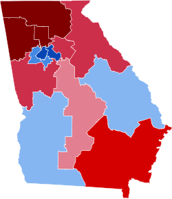 2010 Georgia United States House of Representatives election by Congressional District.svg