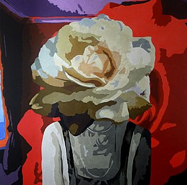 Rosa permanente(2012), acrílico sobre lienzo.