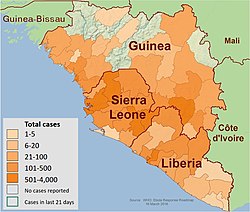 Épidémie de fièvre hémorragique Ebola en 2014.