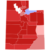 2016 United States Senate election in Utah results map by county.svg