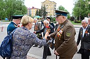 Русский: День Победы в Донецке