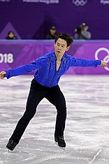 Денис Тен исполняет короткую программу на Олимпиаде в Пхёнчхане (2018)