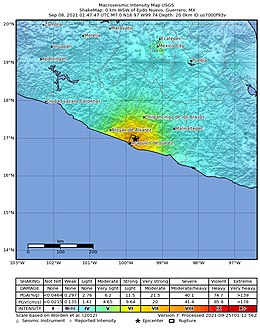 2021-09-08 Acapulco, Mexico M7 earthquake shakemap (USGS).jpg