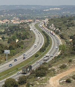 De A55 bij Gignac