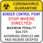 Coronavirus Quarantine Border Control Point Stop Where Directed