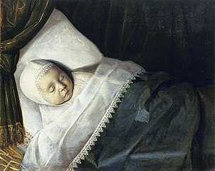 Antonie Palamedesz (?), un enfant de la famille Honigh sur son lit de mort, c.1675-1700, Mauritshuis