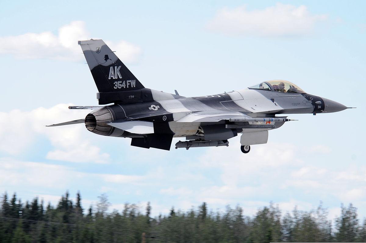 File:A U.S. Air Force F-16 Fighting Falcon aircraft, assigned to