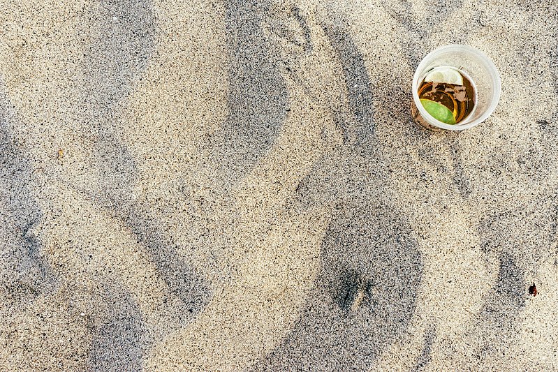 File:A drink on the sand.jpg