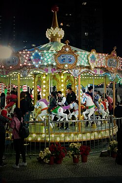 A temporary merry-go-round